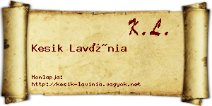 Kesik Lavínia névjegykártya